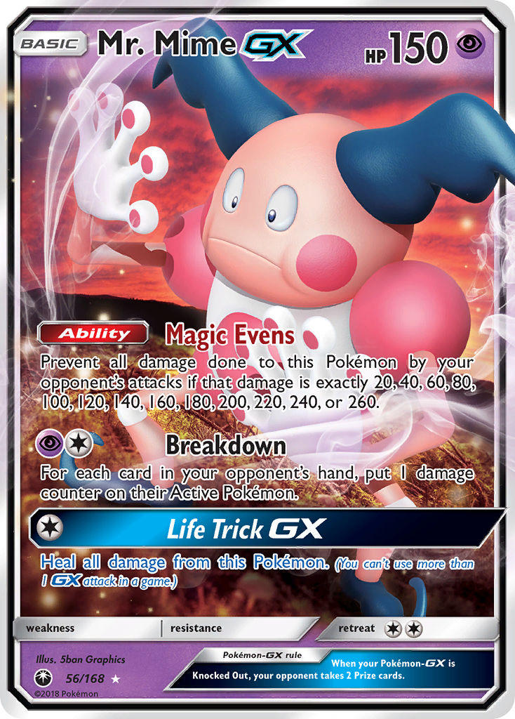 Mr. Mime-GX 56/168 Rare Holo GX | Celestial Storm | Pokemon Card