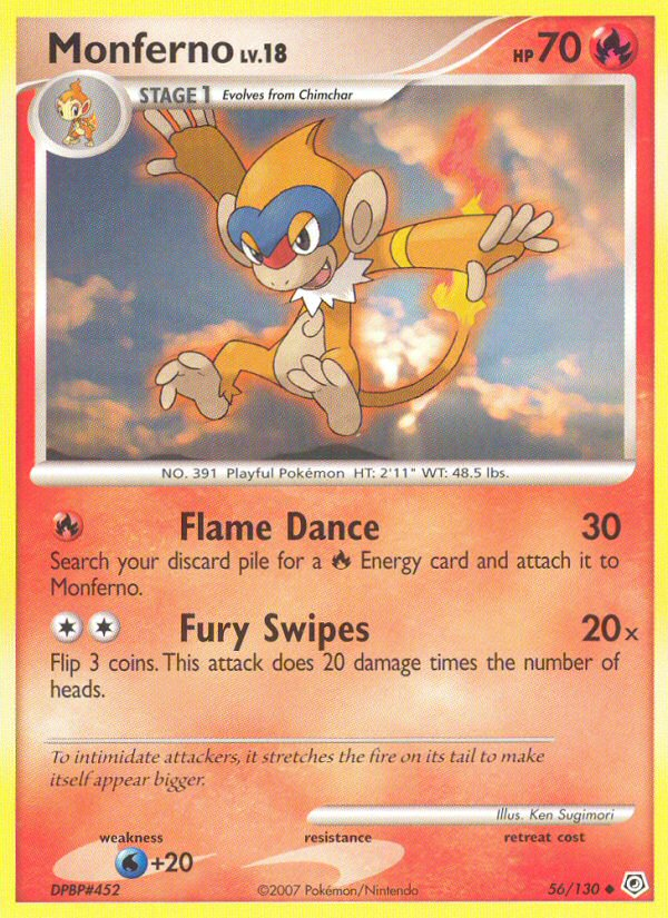 Monferno 56/130 Uncommon | Diamond & Pearl | Pokemon Card