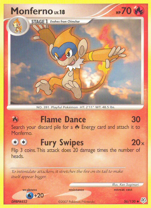 Monferno 56/130 Uncommon | Diamond & Pearl | Pokemon Card