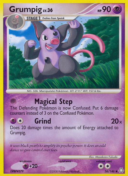 Grumpig 56/146 Uncommon | Legends Awakened | Pokemon Card