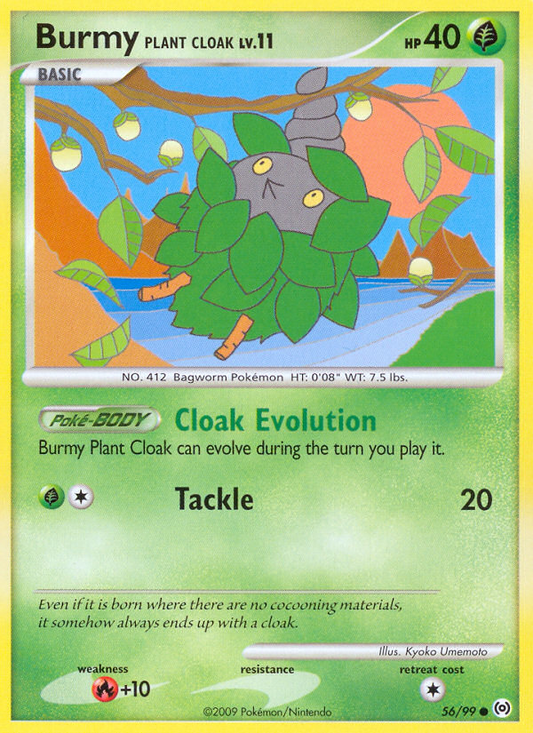 Burmy Plant Cloak 56/99 Common | Arceus | Pokemon Card