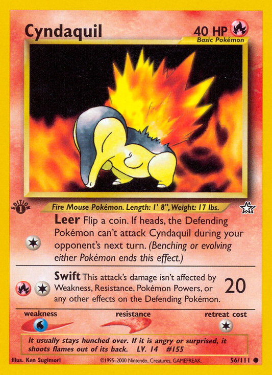 Cyndaquil 56/111 Common | Neo Genesis | Pokemon Card