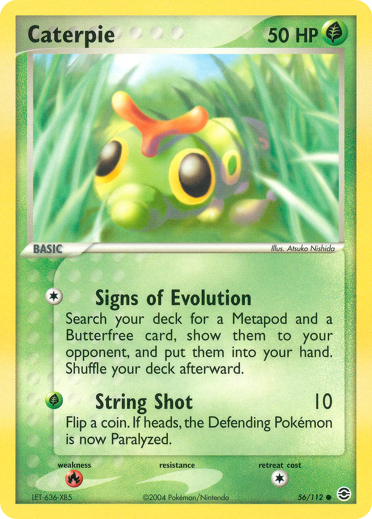 Caterpie 56/112 Common | FireRed & LeafGreen | Pokemon Card