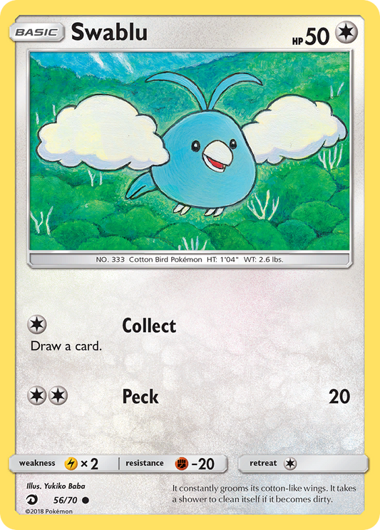 Swablu 56/70 Common | Dragon Majesty | Pokemon Card