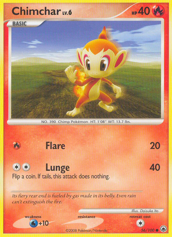 Chimchar 56/100 Common | Majestic Dawn | Pokemon Card