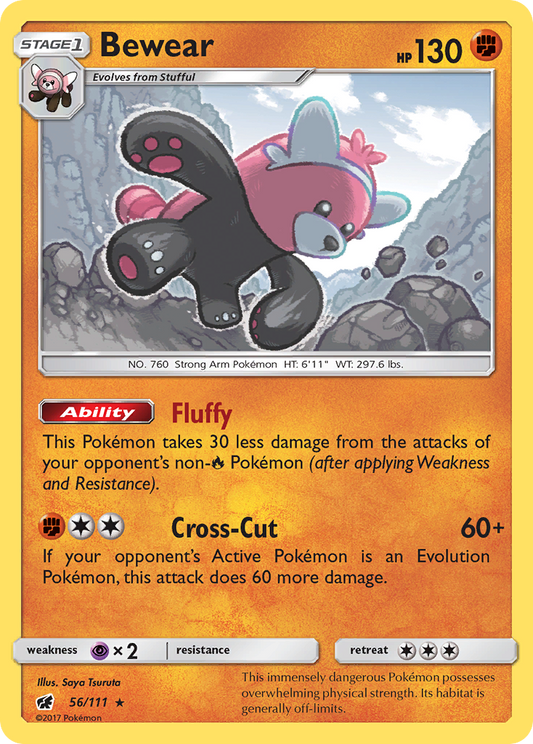 Bewear 56/111 Rare Holo | Crimson Invasion | Pokemon Card