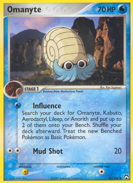 Omanyte 56/108 Common | Power Keepers | Pokemon Card
