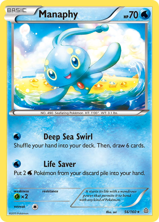 Manaphy 56/160 Rare Holo | Primal Clash | Pokemon Card