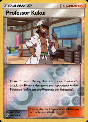 Professor Kukui 128/149 Reverse Holo | Sun & Moon | Pokemon Card