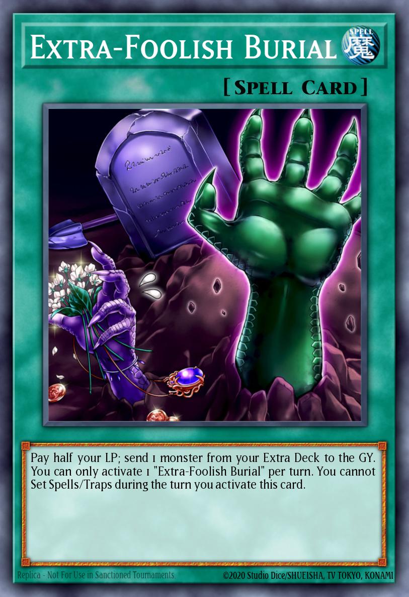 yugioh burial cards NEW FOOLISH TRAP CARD [yugioh news] All cards will be carefully packed for safe transit ANIME CARD DISCUSSION] Card of