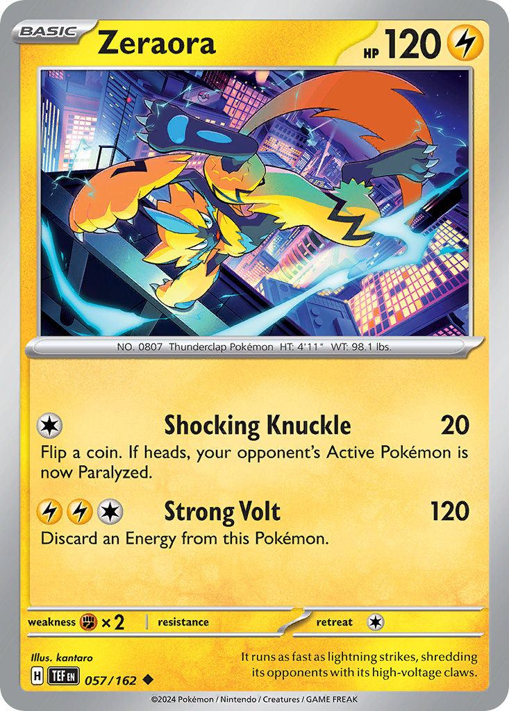 Zeraora 57/162 Uncommon | Temporal Forces | Pokemon Card