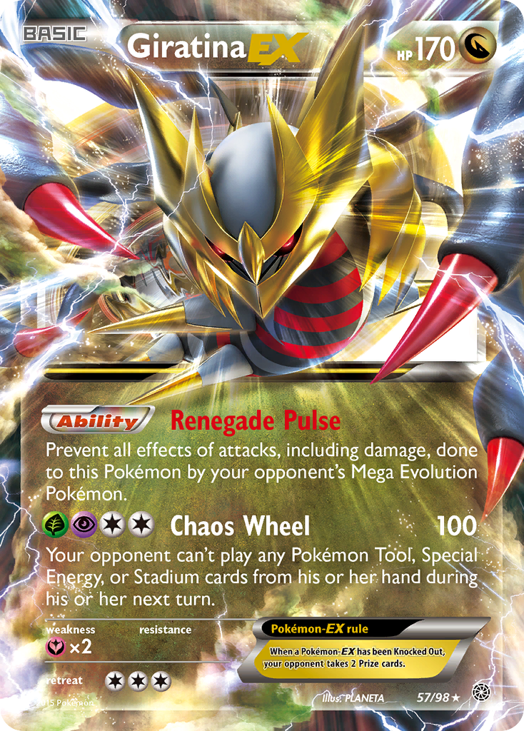 Giratina-EX 57/98 Rare Holo EX | Ancient Origins | Pokemon Card