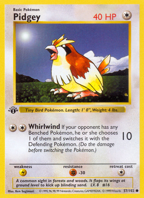Pidgey 57/102 Common | Base | Pokemon Card