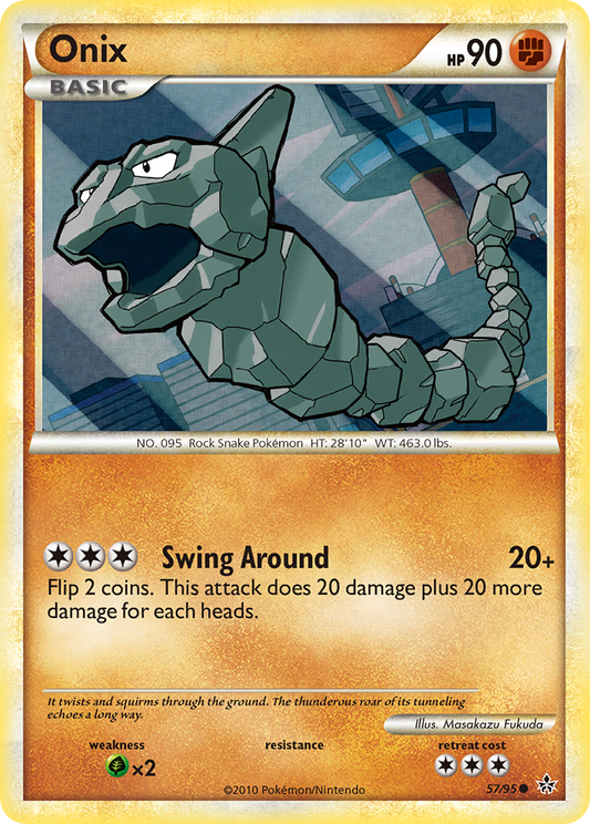 Onix 57/95 Common | HS—Unleashed | Pokemon Card
