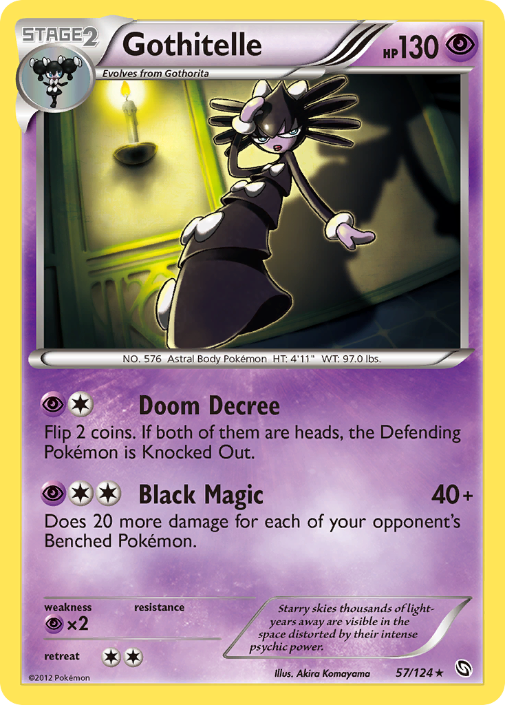Gothitelle 57/124 Rare | Dragons Exalted | Pokemon Card