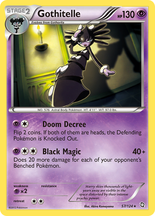 Gothitelle 57/124 Rare | Dragons Exalted | Pokemon Card