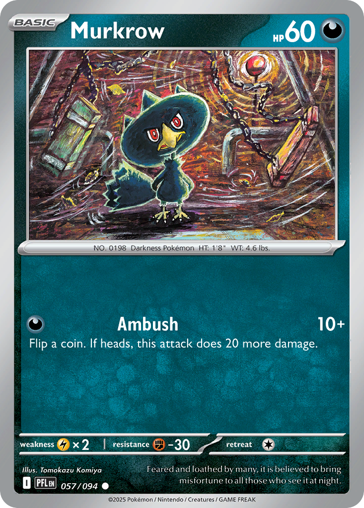 high value pokemon cards Murkrow 57/94 Common | Phantasmal Flames
