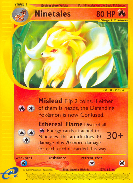 Ninetales 57/165 Rare | Expedition Base Set | Pokemon Card