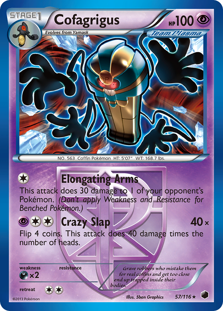 Cofagrigus 57/116 Rare | Plasma Freeze | Pokemon Card