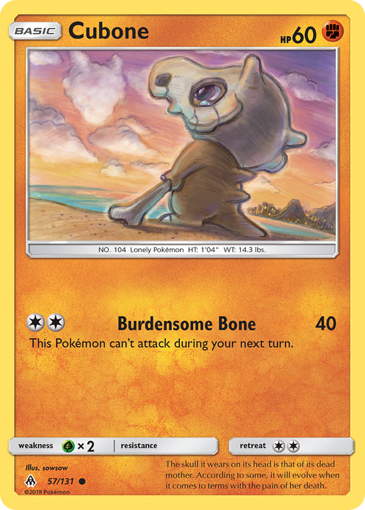Cubone 57/131 Common | Forbidden Light | Pokemon Card