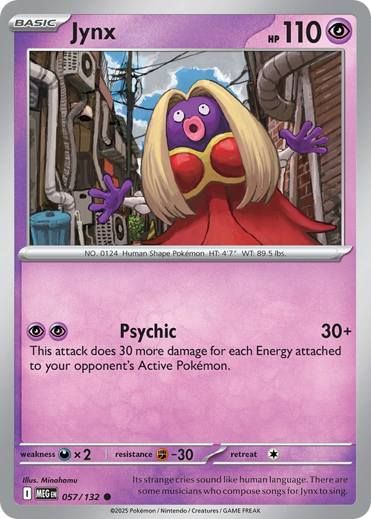 Jynx 57/132 Common | Mega Evolution | Pokemon Card