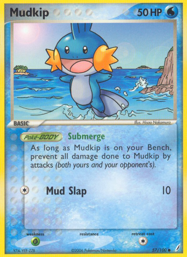Mudkip 57/100 Common | Crystal Guardians | Pokemon Card