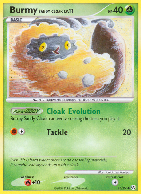 Burmy Sandy Cloak 57/99 Common | Arceus | Pokemon Card
