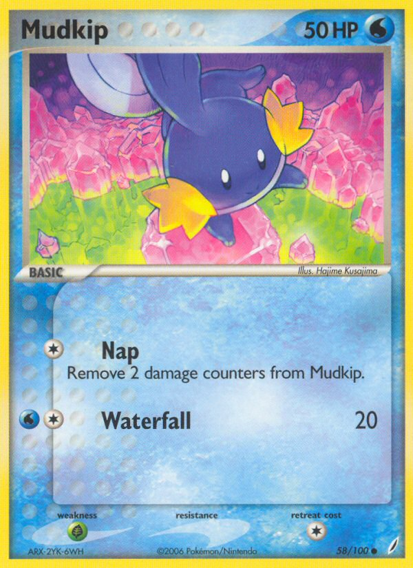 Mudkip 58/100 Common | Crystal Guardians | Pokemon Card