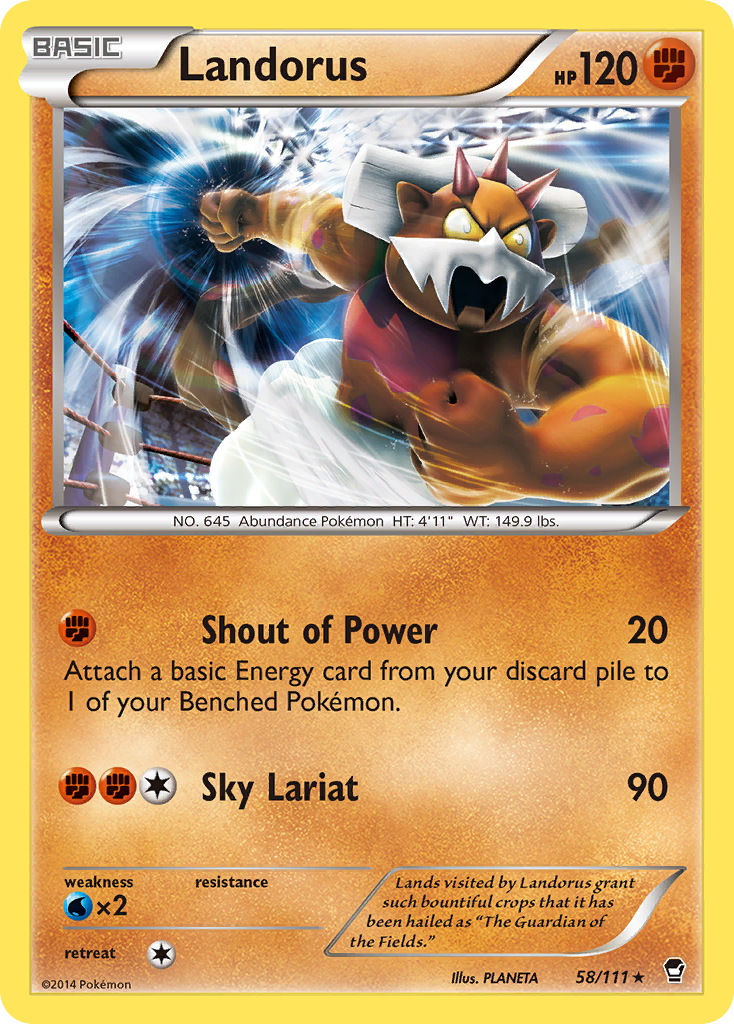 Landorus 58/111 Rare Holo | Furious Fists | Pokemon Card