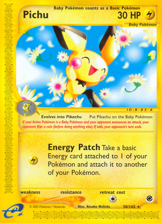 Pichu 58/165 Rare | Expedition Base Set | Pokemon Card