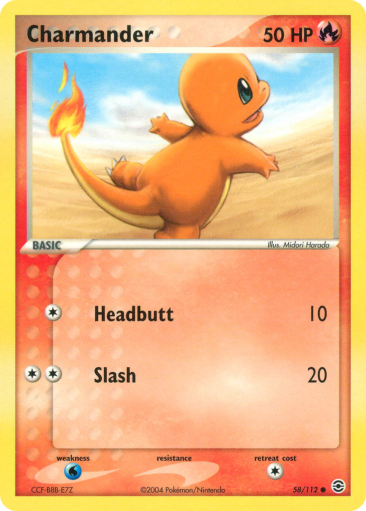 Charmander 58/112 Common | FireRed & LeafGreen | Pokemon Card