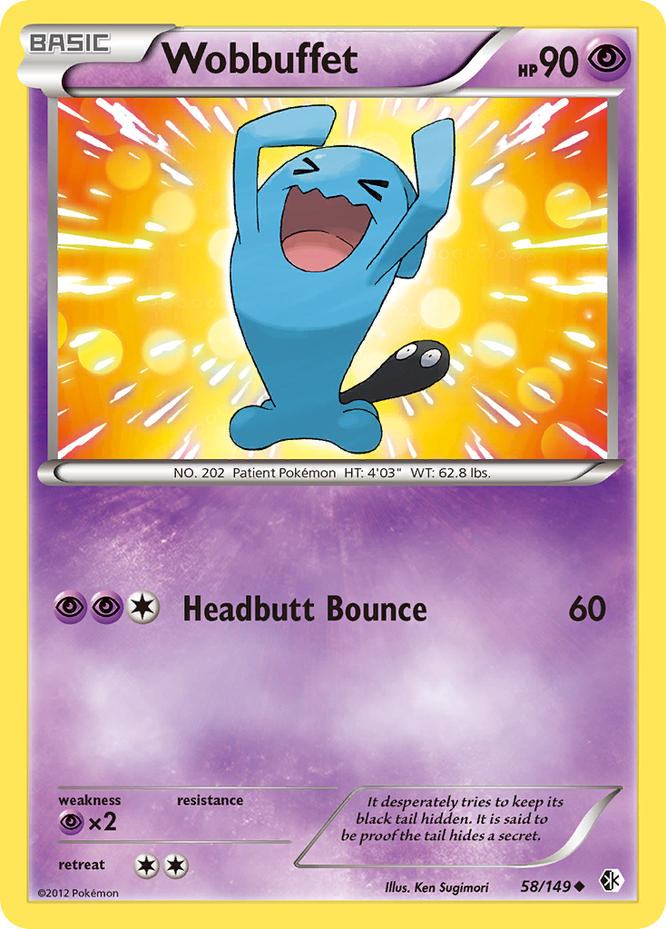 Wobbuffet 58/149 Uncommon | Boundaries Crossed | Pokemon Card