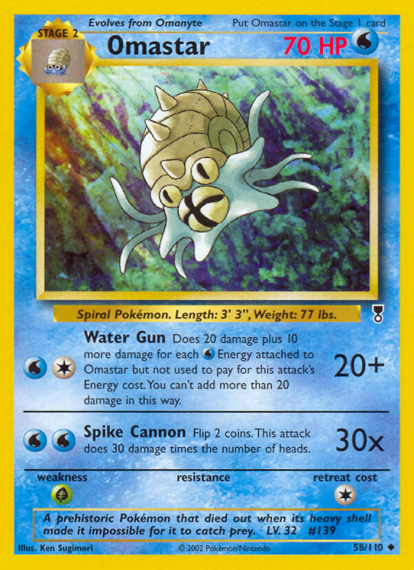 Omastar 58/110 Uncommon | Legendary Collection | Pokemon Card