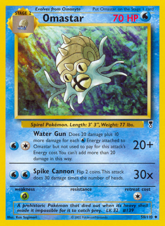 Omastar 58/110 Uncommon | Legendary Collection | Pokemon Card