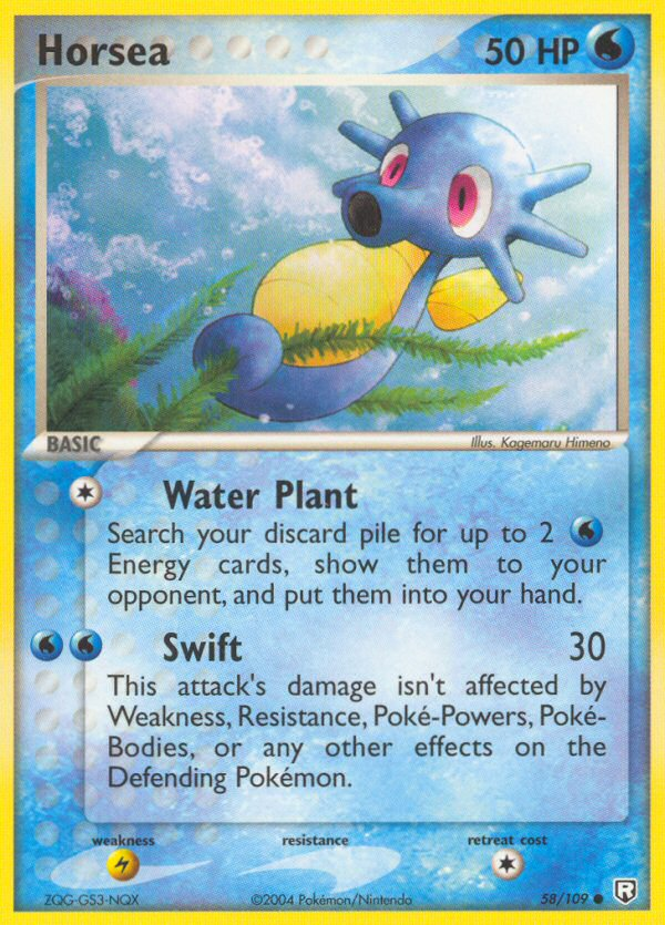 Horsea 58/109 Common | Team Rocket Returns | Pokemon Card