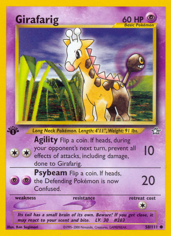 Girafarig 58/111 Common | Neo Genesis | Pokemon Card