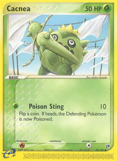 Cacnea 58/100 Common | Sandstorm | Pokemon Card