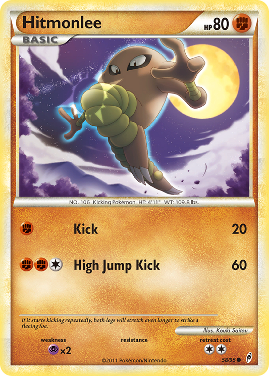 Hitmonlee 58/95 Common | Call of Legends | Pokemon Card