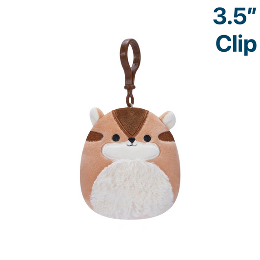 Melzie the Chipmunk ~ 3.5" Wave 17 Clip On Squishmallow Plush