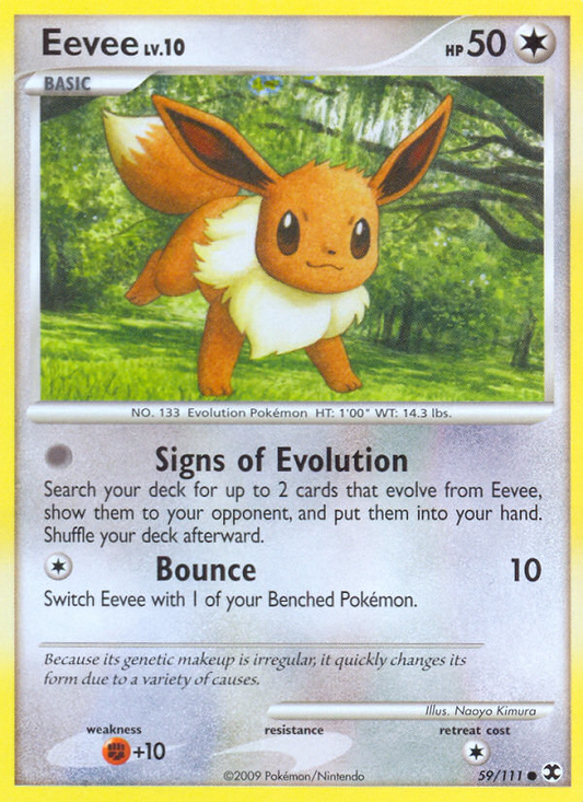 Eevee 59/111 Common | Rising Rivals | Pokemon Card