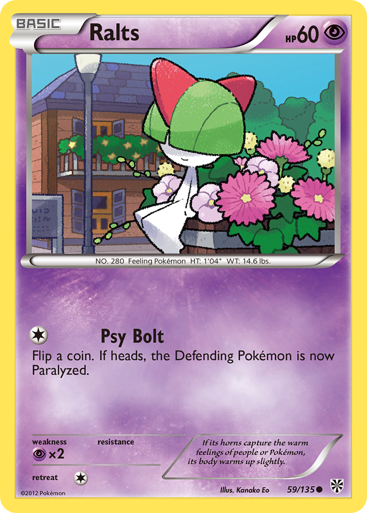 Ralts 59/135 Common | Plasma Storm | Pokemon Card