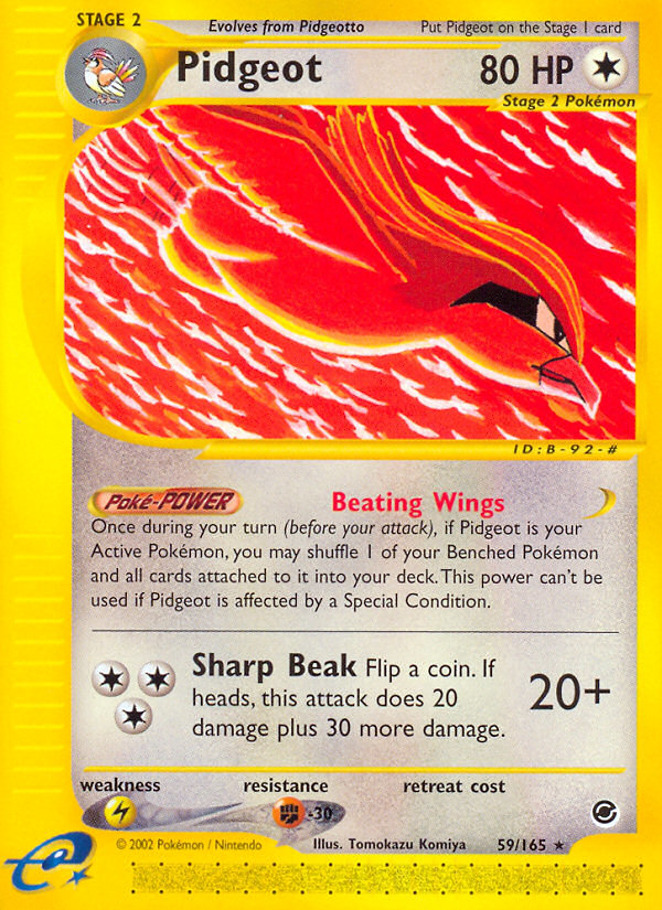 Pidgeot 59/165 Rare | Expedition Base Set | Pokemon Card