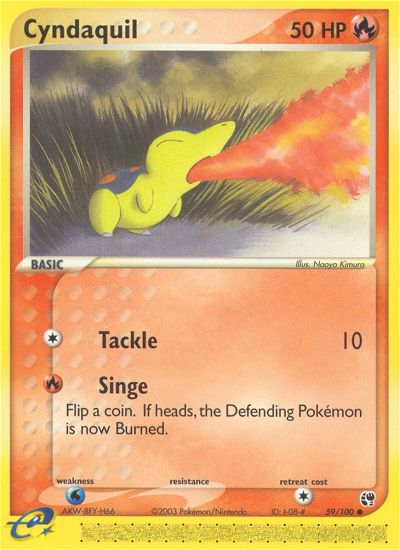 Cyndaquil 59/100 Common | Sandstorm | Pokemon Card