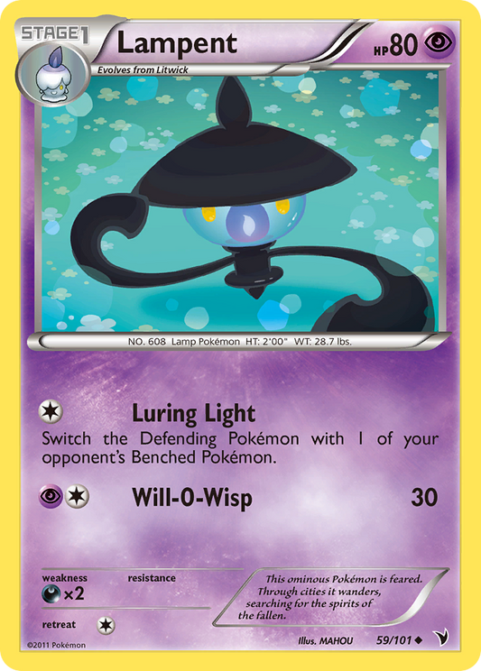 Lampent 59/101 Uncommon | Noble Victories | Pokemon Card