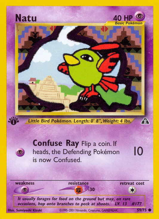Natu 59/75 Common | Neo Discovery | Pokemon Card
