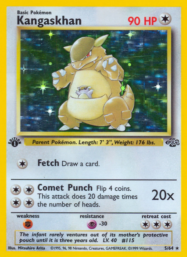 Kangaskhan 5/64 Rare Holo | Jungle | Pokemon Card
