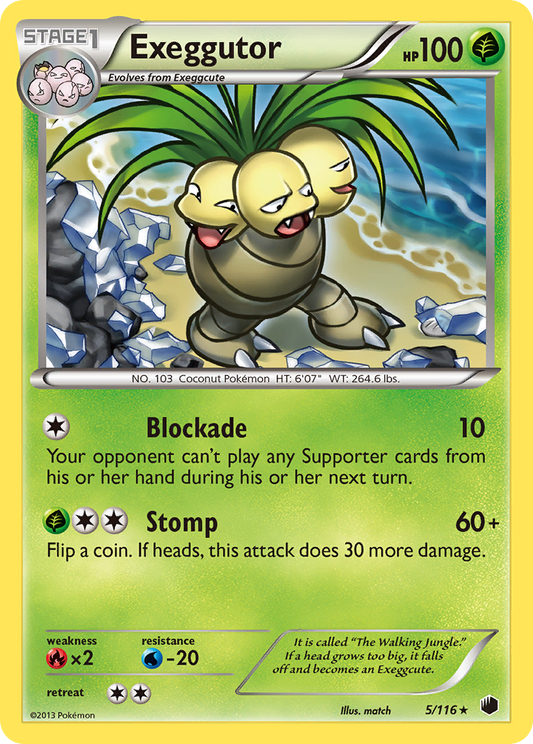 Exeggutor 5/116 Rare | Plasma Freeze | Pokemon Card