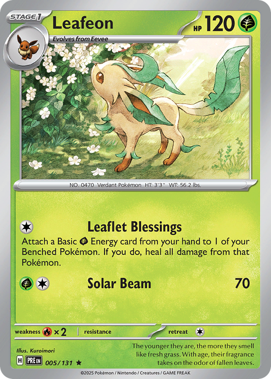 Leafeon 5/131 Pokeball Holo | Prismatic Evolutions | Pokemon Card