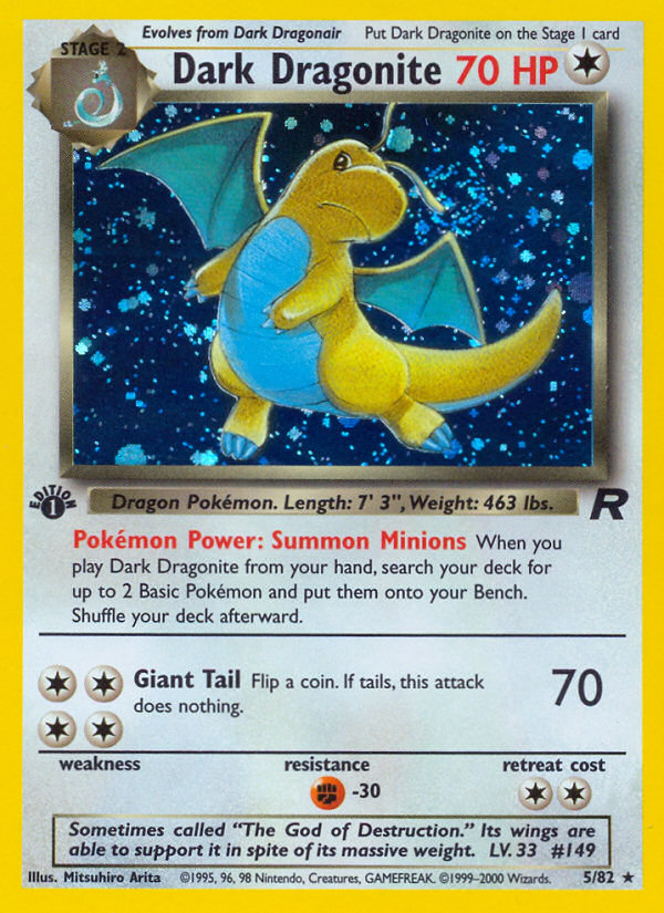 Dark Dragonite 5/82 Rare Holo | Team Rocket | Pokemon Card