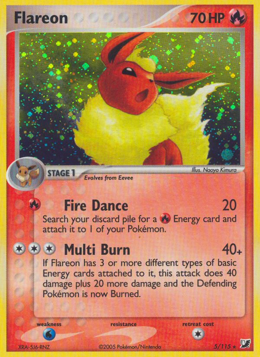 Flareon 5/115 Rare Holo | Unseen Forces | Pokemon Card
